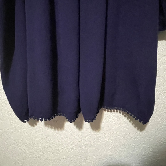 Denim 24/7 Navy embroidered Boho Style Top SZ 24W - Picture 5 of 6